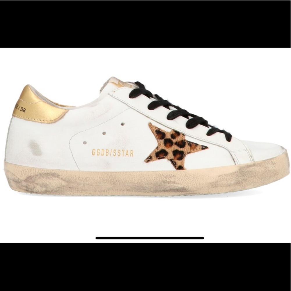 RARE Golden Goose Leopard Leather Sneakers